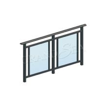 Price of veranda cast aluminum balcony railing system with glass design